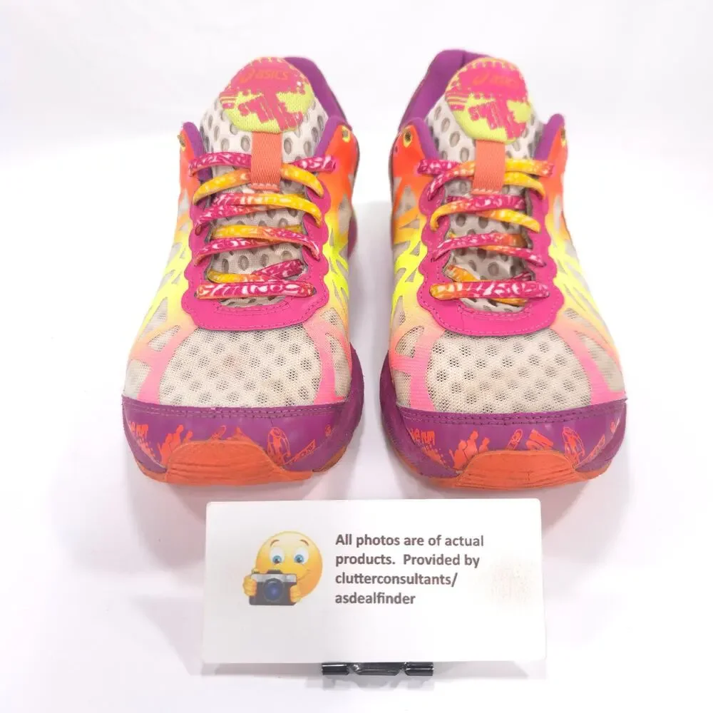 Asics Gel-Noosa Tri 9 Athletic Running Shoe Womens Size 8 T458N Pink Yellow